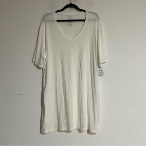Tommy John Second Skin Silky Luxe White V-Neck T-Shirt Size 3XL New